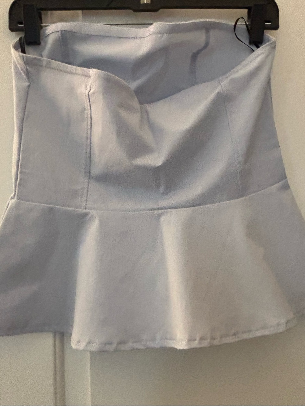 H&M Light Blue Strapless Peplum Top - Picture 4 of 5